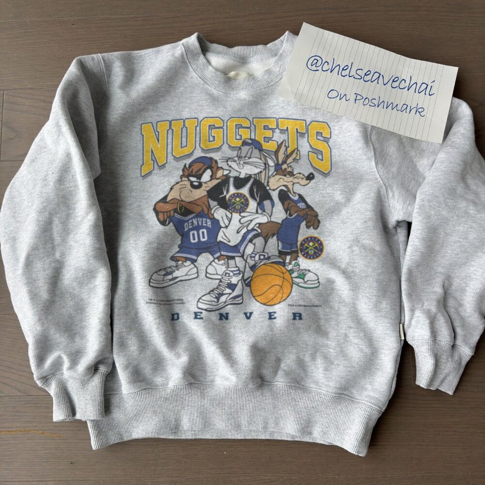 90s Denver Nuggets Looney Tunes Sweatshirt NBA Denver Nuggets Basketball Shirt